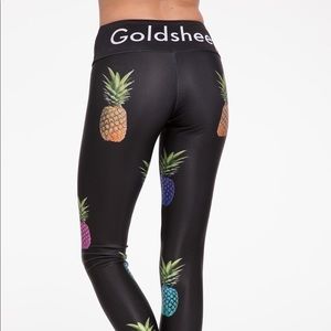 Goldsheep ‘Rainbow Pineapple Party’ Yoga Leggings
